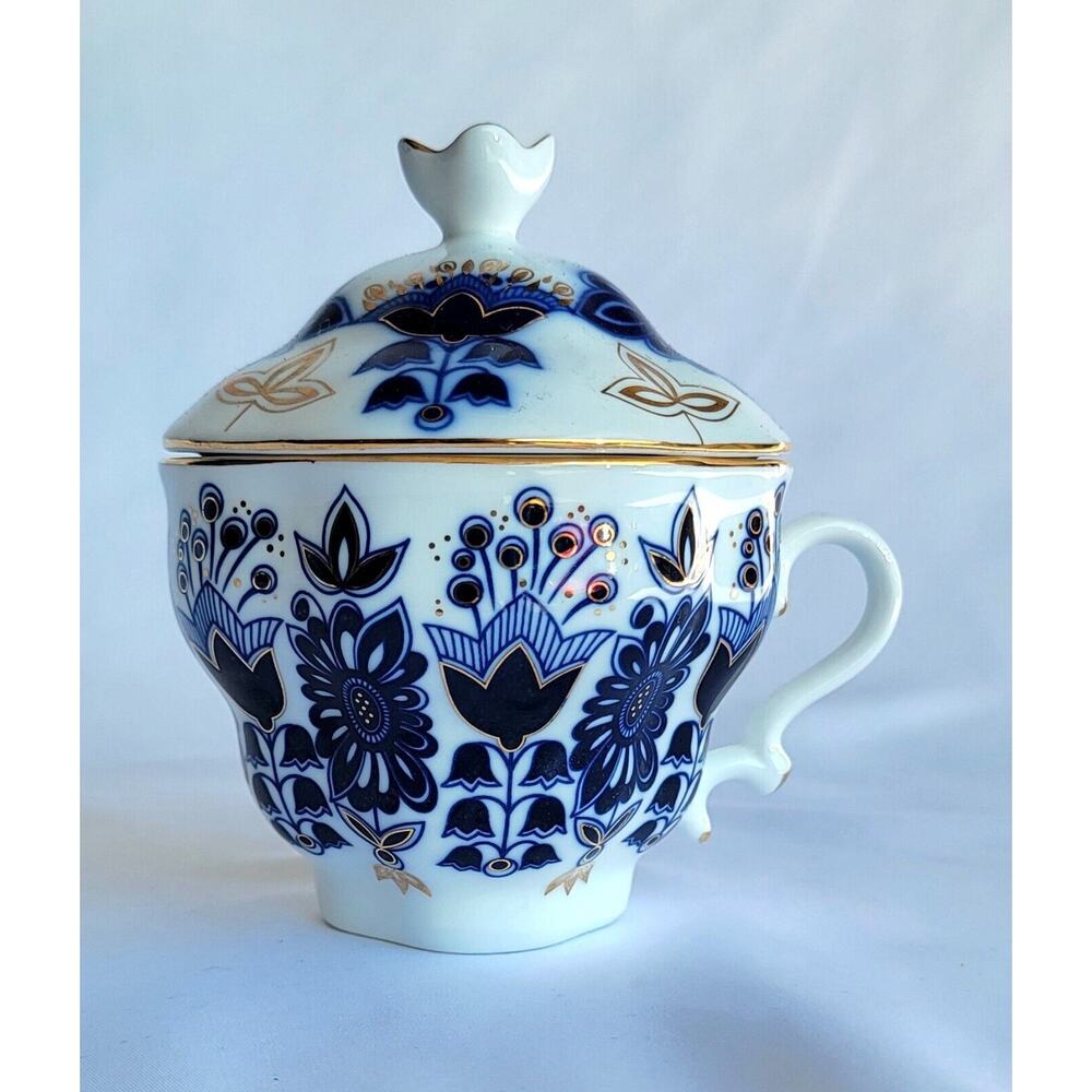 Nantucket Home Porcelain Covered Teacup Vintage